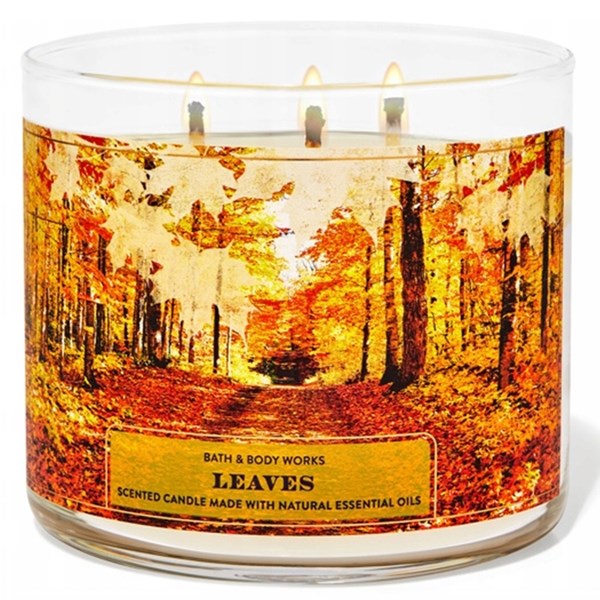 Leaves Feuilles 3 Wick Scented Candle 411 g