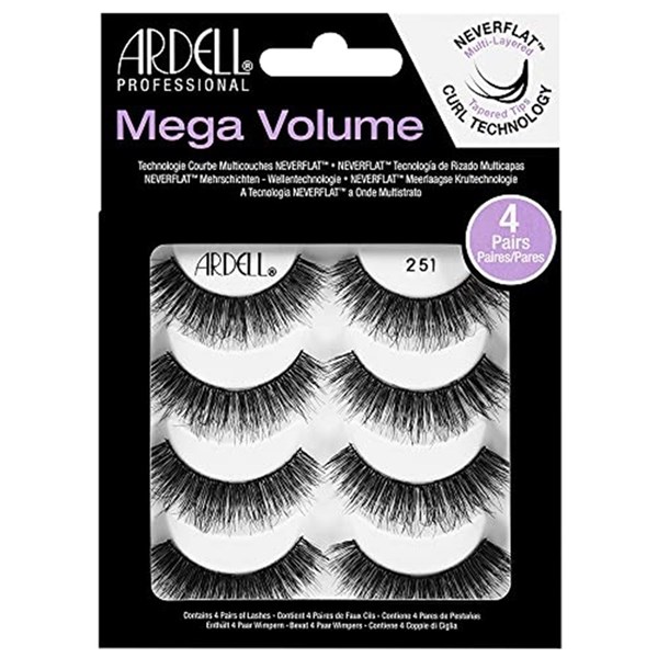 False Eyelashes Mega Volume 251, 4 PCS