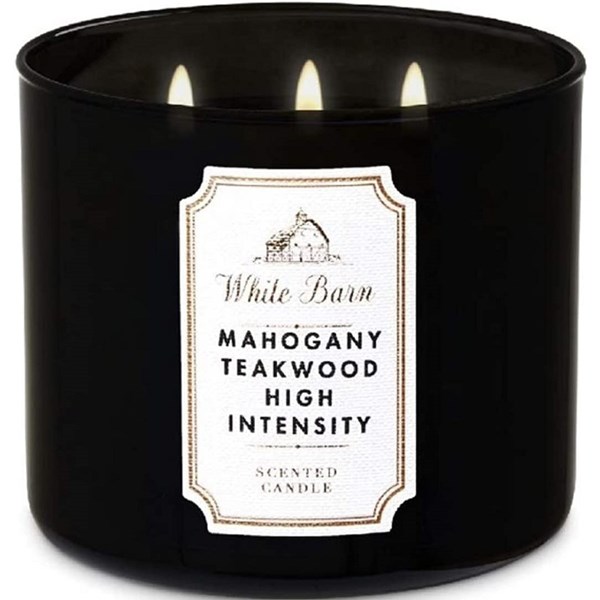 Mahogany Teakwood High Intensity 3 Wick Scented Candle 411 g