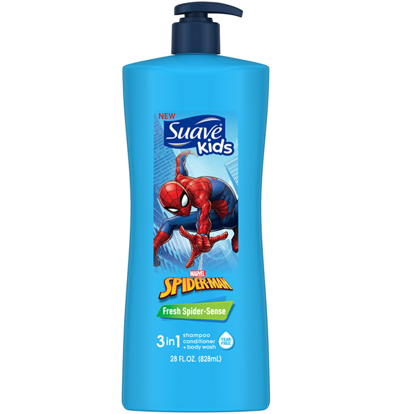 Kids Spider Man 3 in 1 Shampoo, Conditioner & Body Wash 828 ml