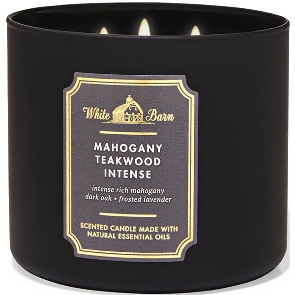 Mahogany Teakwood Intense 3 Wick scented Candle 411 g