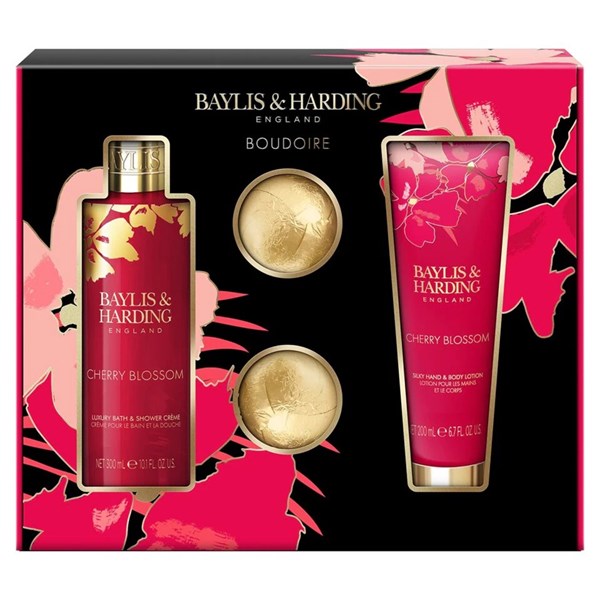 Boudiore Cherry Blossom Bathing Gift Set 4 Pieces