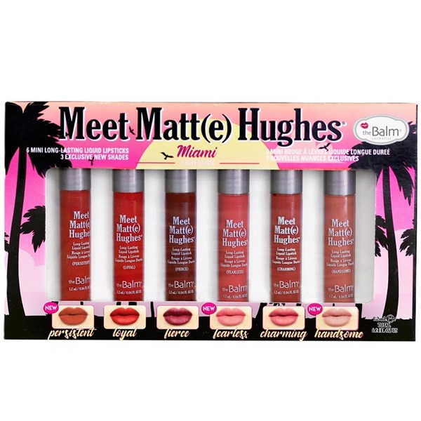 Meet Matt Hughes Mini Long Lasting Liquid Lipstick Miami 6 PCS