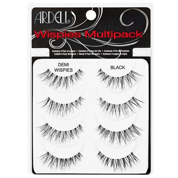 Demi Wispies Black 4 Pairs