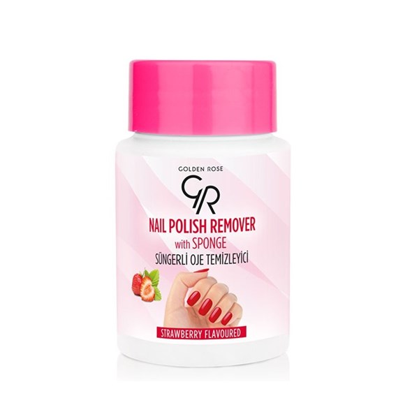 Nail Polish Remover with Sponge Strawberry 65 ml