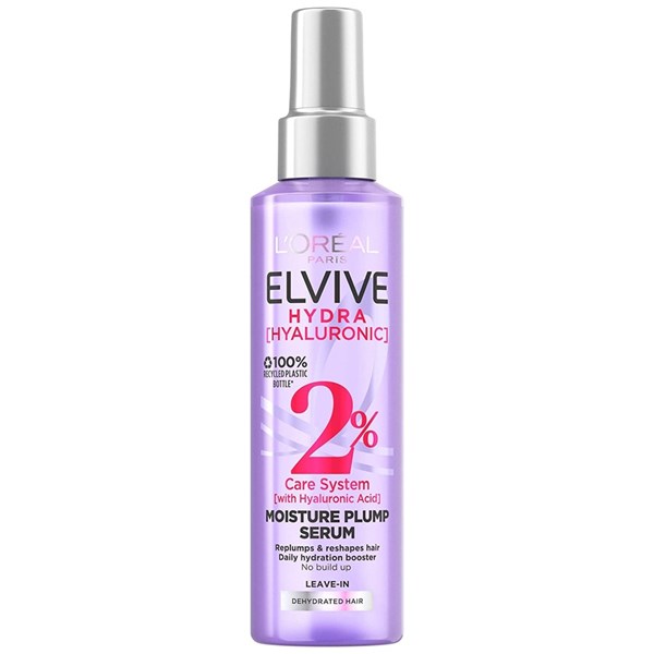 Elvive Hydra Hyaluronic Acid Spray, Anti Frizz for Dry Hair 150 ml