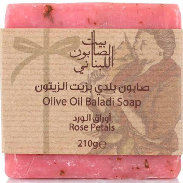 Olive Oil Baladi Soap Rose Petals 210 g