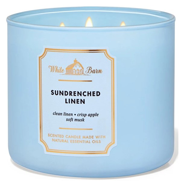 Sundrenched Linen 3 Wick Scented Candle 411 g