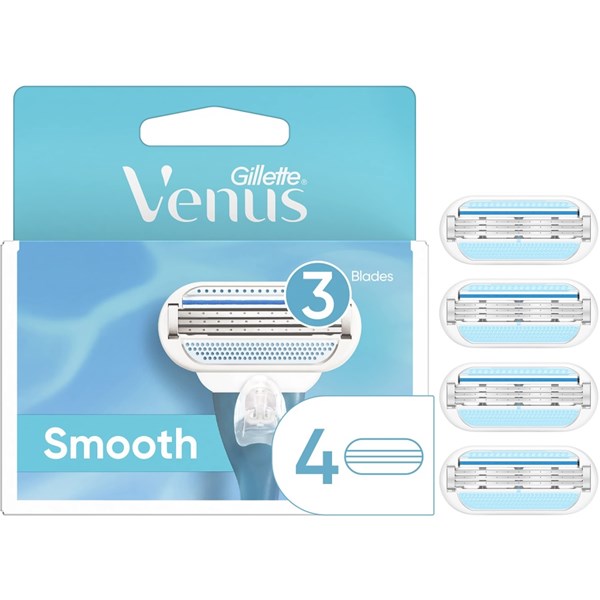 Venus Smooth Women's Replacement Razor Blades 4 Pcs