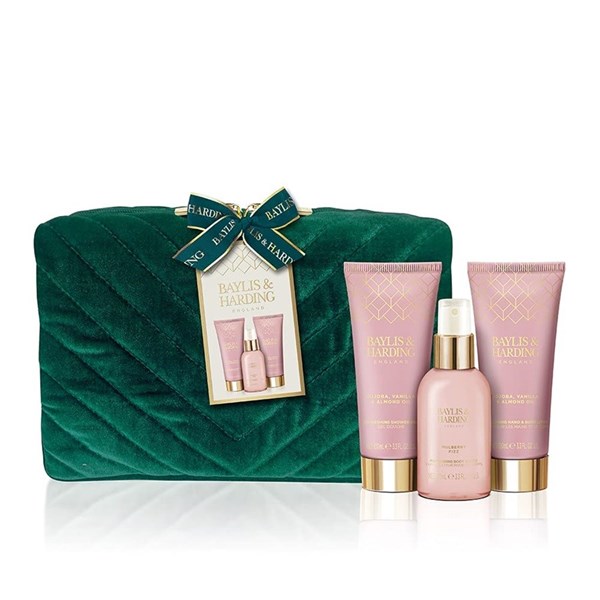 Jojoba, Vanilla & Almond Oil Wash Bag Set 4 PCS