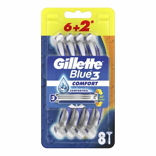 Blue 3 Comfort Razor 8 PCS