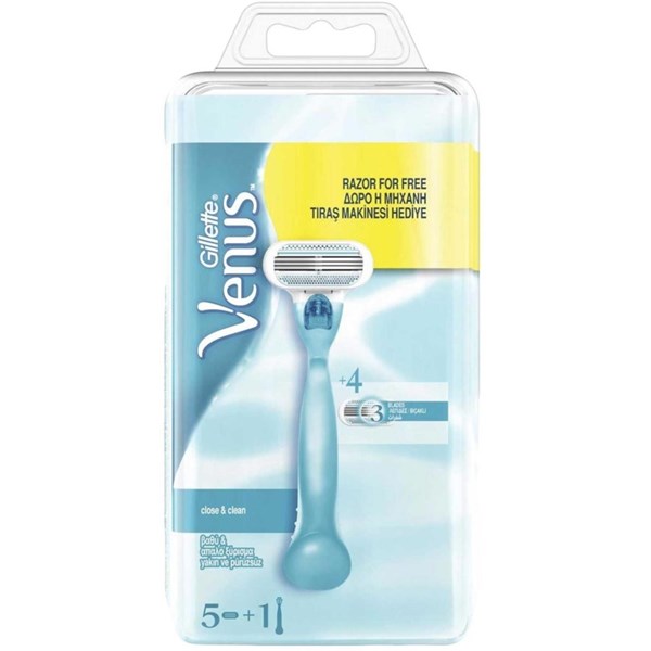 Venus Close & Clean Razor With 5 Refill